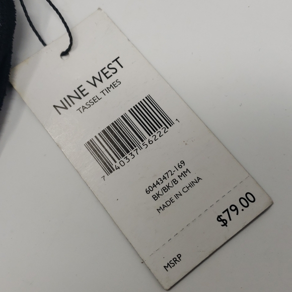 NWT Nine West Tassel Times Black Silver Crossbody - Picture 9 of 16